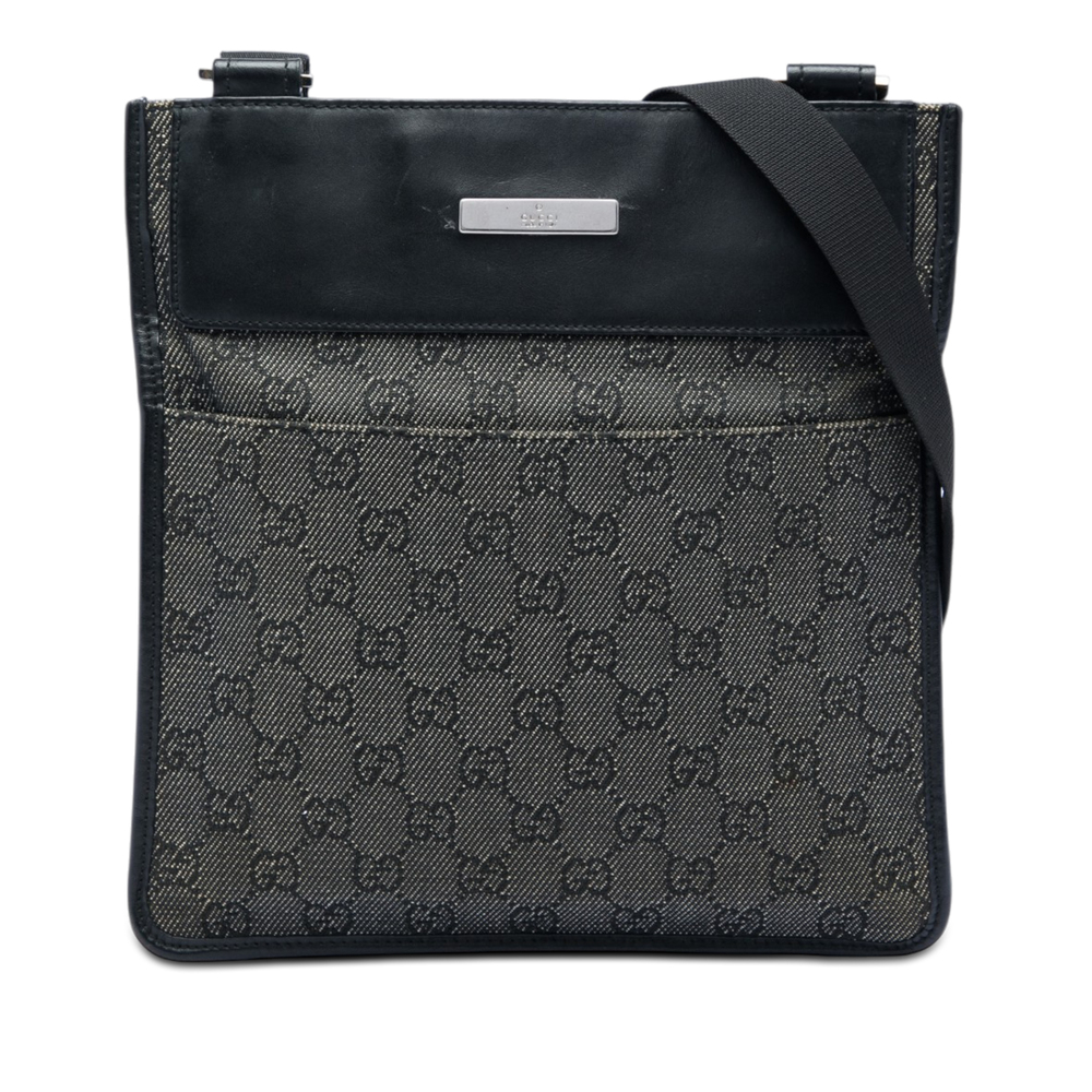 Pre-Loved Gucci GG Denim Crossbody